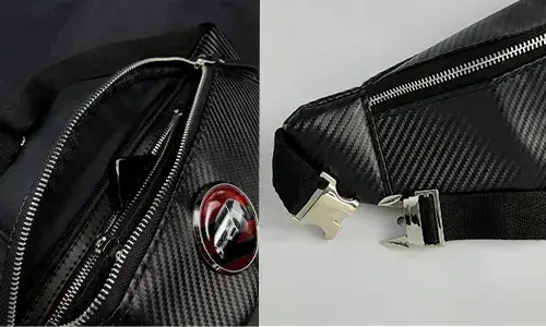 bauchtasche Carbon geöffnet personalisierte bauchtasche