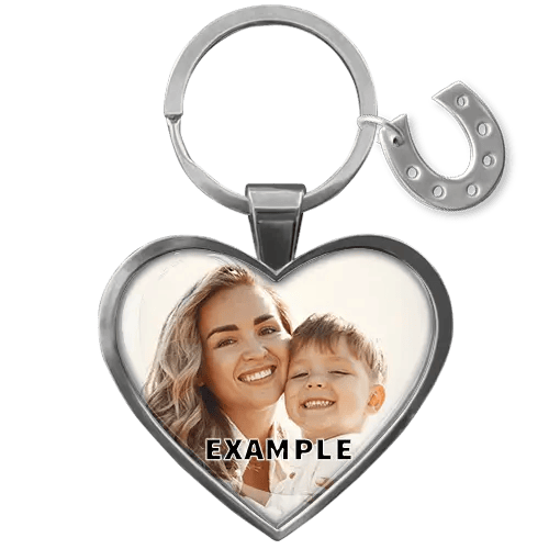 Keychain Heart With Photo Personalized