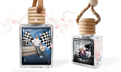 Mini car air freshener with your photo with dad