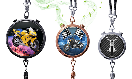 Car air freshener with motocycle image