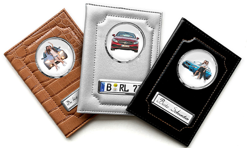 Porte-documents de voiture standard avec voiture/photo et plaque d'immatriculation pour ta sœur