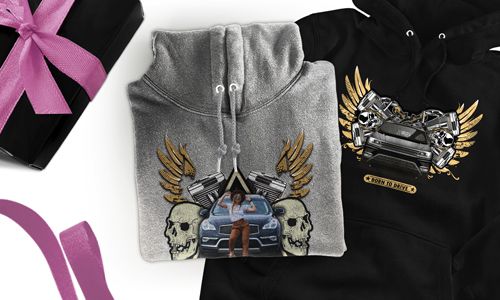 Hoodie con motivo di auto per tua madre!