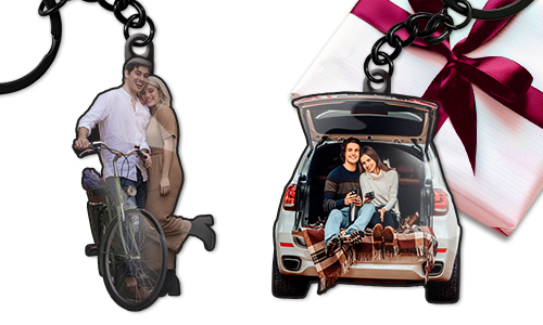 Porte-clés silhouette de voiture comme cadeau pour les couples