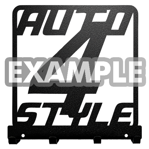 Nøkkelholder på vegg med logo