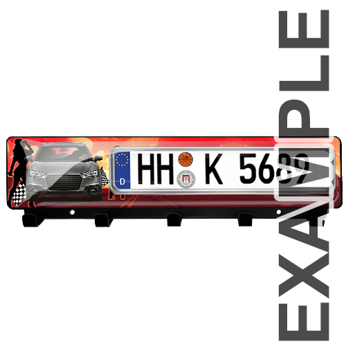 Luxury-Keyholder-Wall-Car-Silhouettes-License-Plate