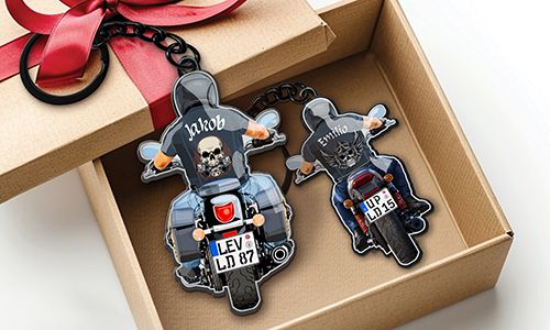 Biker keychein with your grandpa name!