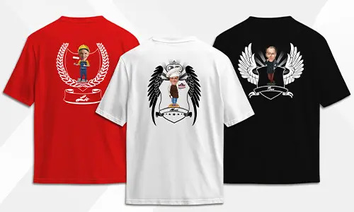 Koszulka personalizowana z motywem hobby lub zawodu - Comic Shield - Zaprojektowana dla Ciebie
