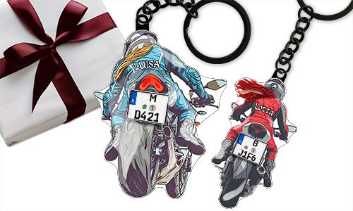 Sport motorcycle keychain – gift for your grandma