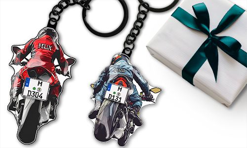 Sport-Motorrad-Schlüsselanhänger – Geschenk für deinen Opa