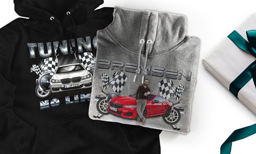 Tuning-Hoodie mit deinem Foto von deinem Papa