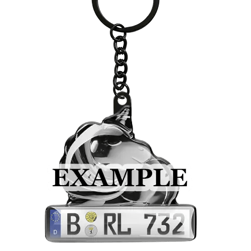 Unicorn Keychain License Plate