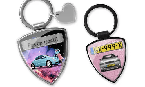 Personalized girlfriend shield keychain