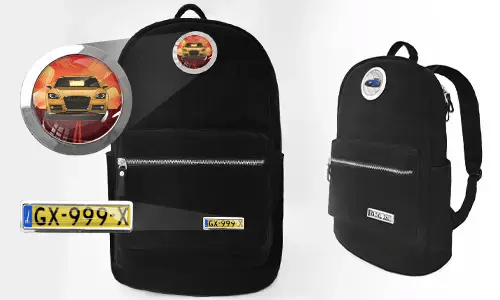 Rucksack Samtschwarz