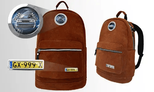 Zaino velluto marrone
