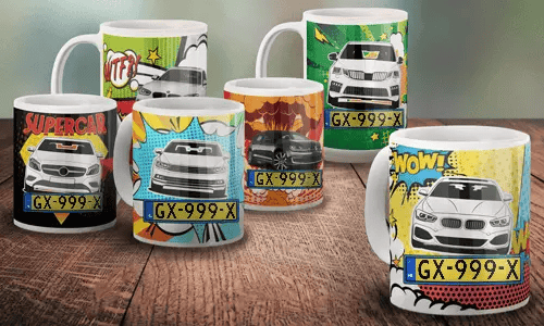 Komiksové hrnky do auta