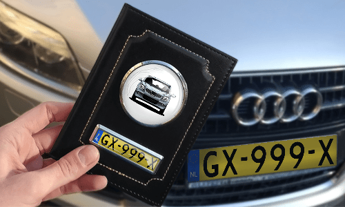 Car Documents Holder - Black Leather