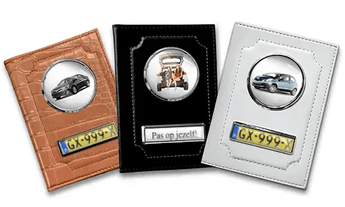 Porte-documents de voiture standard avec voiture/photo et plaque d'immatriculation pour ta fille
