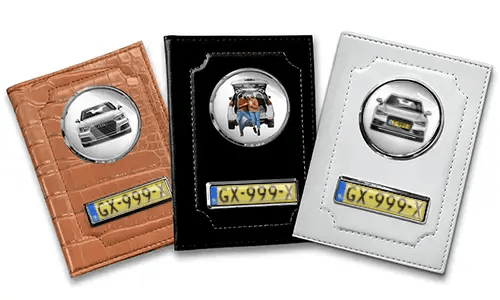 Porte-documents de voiture standard pour ton copain avec voiture/photo et plaque d'immatriculation