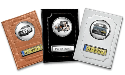 Porte-documents de voiture standard avec voiture/photo et plaque d'immatriculation pour les couples