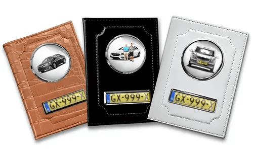 Porte-documents de voiture standard pour ton fils avec voiture/photo et plaque d'immatriculation
