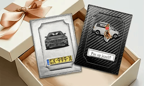 Personalized car documents holder with car/photo and license plate for best friends