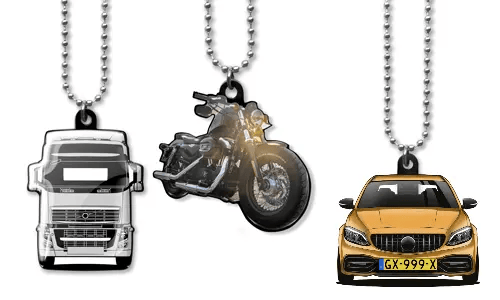 Car mirror decor silhouette vehicle