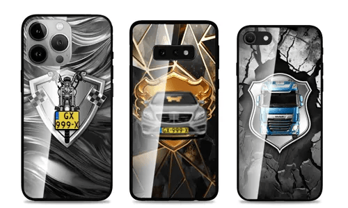 Funda de teléfono para coche con diseño de escudo