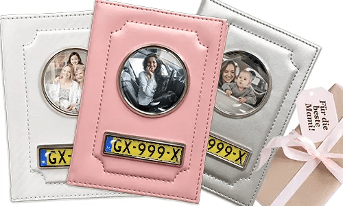 Regalos para mamá: soporte de documentos para coche personalizado con foto