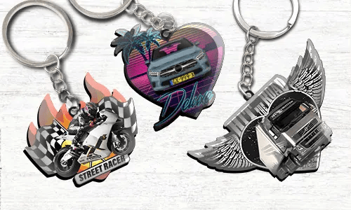 Portachiavi a Cuore con Auto