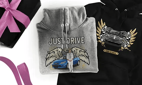  ¡Sudadera con motivo de coche para tu abuela!
