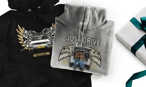 Sudadera con motivo de coche para esposo