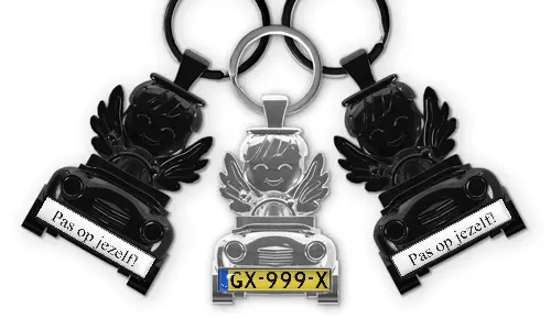 category-keychain-angel-in-car-license-plate-coated