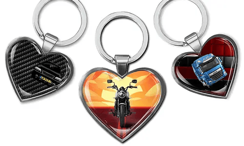 Llavero Corazón con Auto Personalizado