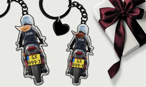 Llavero de Motocicleta con Nombre para tu Abuela