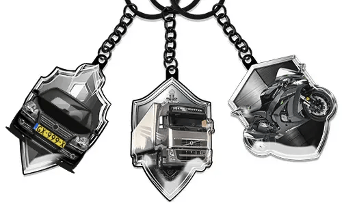 Porte-clés bouclier voiture