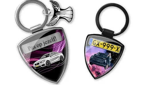 Personalized sister shield keychain