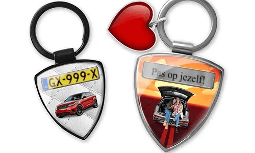 Personalized shield keychain for best friends