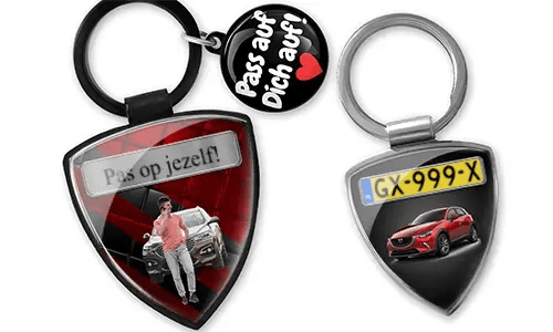 Sleutelhanger schild voor zoon