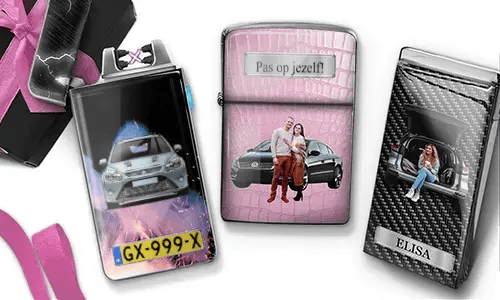 Coolline lighter with car/photo and license plate for your wife