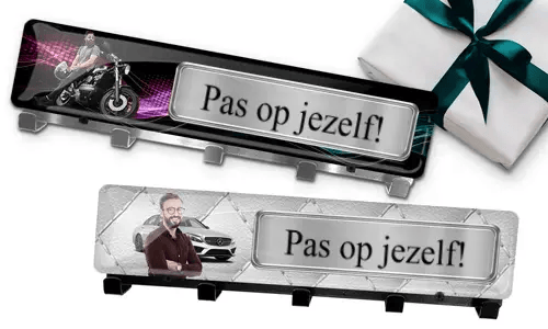 Keyhanger with your son picture and license plate