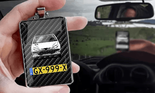 Car mirror chain - rectangle