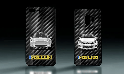 COQUE DE TÉLÉPHONE PORTABLE - VERRE CARBONE