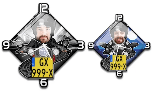 Wanduhr Motorrad