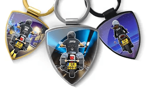 Llavero escudo con banda de motociclistas