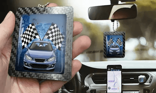 Spiegelkette Rechteck – Carbon-Rechteck