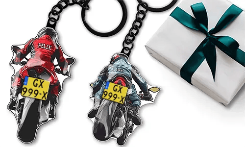 Sportmotorrad-Schlüsselanhänger – Geschenk für deinen Sohn