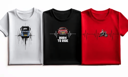 Camiseta con coche, moto o camión