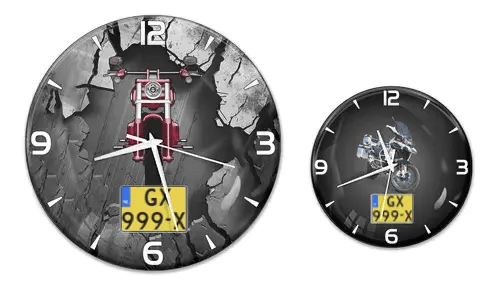 Wanduhr für Motorradliebhaber
