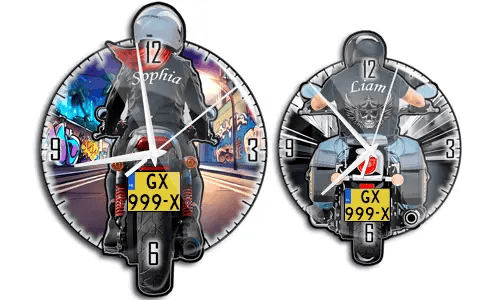 Orologio da parete-Moto con nome