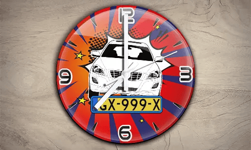 Comic Wanduhr